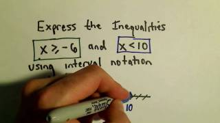 Using Interval Notation to Express Inequalities  Example 1 [upl. by Yla]