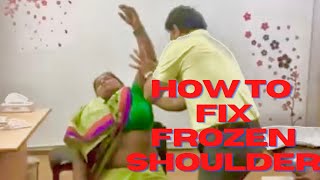 chiropractic Frozen shoulder adjustment by dr Asif Naqvi [upl. by Dmitri]