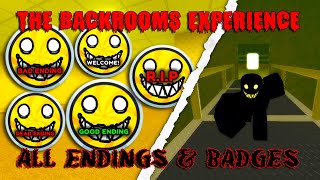 The Backrooms Experience 🚪  ALL Endings Full Walkthrough Roblox [upl. by Ocnarfnaig]