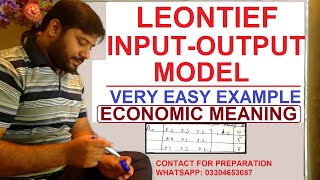 Leontief InputOutput Model  Complete video from economics meaning to solution [upl. by Treva]