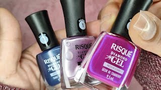 Resenha  Lançamento RISQUÉ DIAMOND GEL Novas cores metálicas [upl. by Anthony]