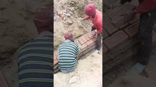 Brickwork foundation  Brickwork under plinth beam  खसका वाली फूटिंग viral shortvideos [upl. by Hebel]