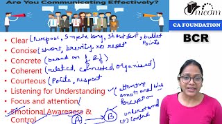 Chapter 13 Effective Communication ll BCR for CA Foundation ll CA Anushri Agrawal [upl. by Shae264]