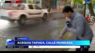 Vecinos de Guaymallén denuncian que la mugre tapa las acequias y se desborda el agua [upl. by Eecyaj]