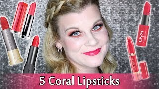 5 Coral Lipsticks for Spring  Makeup Your Mind [upl. by Azer]