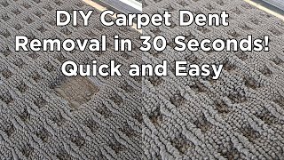 How to fix carpet dents  DIY HACK [upl. by Yecam624]