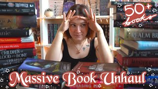 MASSIVE book unhaul 📚✨ trying to be more meticulous about my book collection [upl. by Namien]