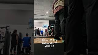 150 kg10 beltless stiff leg deadlift [upl. by Morgen]