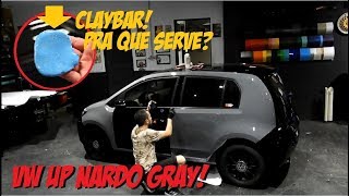 Envelopamento Vw Up Nardo Gray da Audi Dicas sobre a Claybar [upl. by Jazmin]