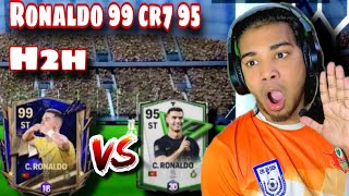 CRONALDO 99 OVR CR7 95 OVR 😱🔥  EA Sports Fc mobile 24  H2H football match [upl. by Enirok]