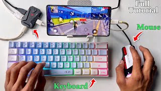 Keyboard or mouse se mobile phone me free fire PC computer ke jaise kaise khele full setup tutorial [upl. by Gotthard]