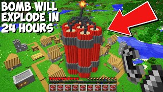 This BIGGEST BOMB WILL BLOW UP THE VILLAGE IN 24 HOURS in Minecraft  HOW TO DEFUSE THE BOMB [upl. by Goulder]