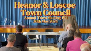 Heanor amp Loscoe Town Council Annual Town Meeting Pt1 [upl. by Ahsillek449]