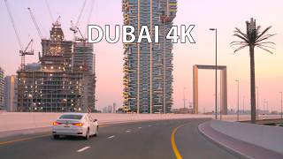 Dubai 4K  Driving Downtown  Skyline Sunrise [upl. by Petes510]