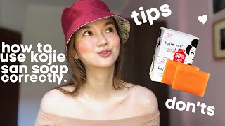 HOW TO USE KOJIE SAN WHITENING SOAP CORRECTLY TO MAKE IT EFFECTIVE dos donts amp tips  ARA G [upl. by Bakki]