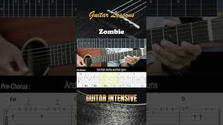 Zombie  The Cranberries  EASY Lead Guitar Tutorial  Guitar Lessons TAB [upl. by Kevan585]