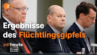 Flüchtlingsgipfel Scholz will konsequentere Abschiebungen  Milliarde mehr vom Bund  ZDFheute live [upl. by Argela629]