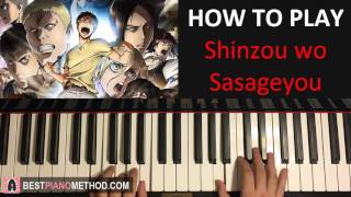 Attack On Titan Season 2 Opening  Shinzou wo Sasageyou Piano Tutorial Lesson [upl. by Ludmilla]