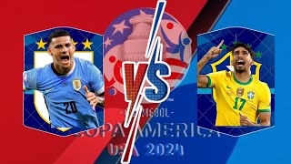 URUGUAY VS BRASIL envivo 🔴 copaamerica  cuartosdefinal futbolinternacional  2024 [upl. by Ennoid]