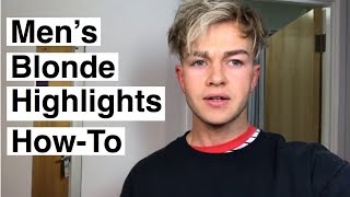 MENS HAIR HIGHLIGHTS TRANSFORMATION 2019  HOW TO GET NATURAL LOOKING BLONDE HAIR HIGHLIGHTS FOR MEN [upl. by Robbi]