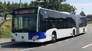 De Crissier Timonet à LausanneFlon  Ligne 18 Mercedes Citaro Benz articulé tl [upl. by Olimpia]