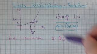 7 Lineare Fehlerfortpflanzung Theorie Formel [upl. by Delano]