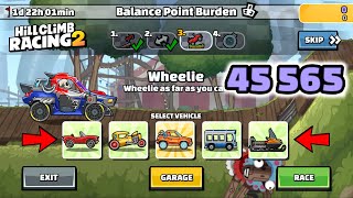 Hill Climb Racing 2 – 45565 points in BALANCE POINT BURDEN Team Event [upl. by Dido]