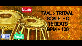 scale C Tanpura sa pa with tabla 16 beats trital bpm 100  digital sound best for male Singers [upl. by Bouzoun]