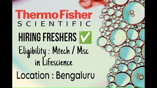 Thermo Fisher Scientific hiring Freshers for the role of Senior ScientistFresher jobs Research job [upl. by Shalom]