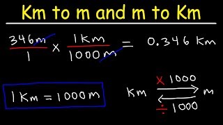 How To Convert From Kilometers to Meters and Meters to Kilometers  Km to m and m to km [upl. by Aitenev]