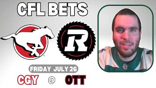 Stampeders Vs Redblacks CFL Picks  CFL Week 8 Bets with Picks And Parlays Friday 726 cfl [upl. by Aidul901]