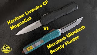 Kershaw Livewire CF vs Microtech Ultratech Bounty Hunter [upl. by Nerreg]