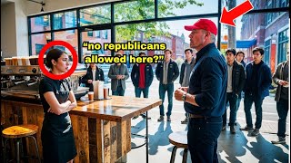 Coffee Shop Refuses to Serve Republican Man After Seeing His MAGA Hat Unaware That He Owns The Shop [upl. by Teryl]