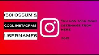 Instagram usernames ideas 50 awesomw amp cool Instagram username Instagram username suggestions [upl. by Hershell]