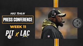 Steelers Press Conference Week 11 at Chargers Coach Mike Tomlin  Pittsburgh Steelers [upl. by Annig]