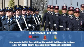 Giuramento congiunto degli Allievi Marescialli dellAeronautica Militare e dellEsercito Italiano [upl. by Naujad995]