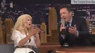 Christina Aguilera owns these impressions on Fallon [upl. by Matheson]