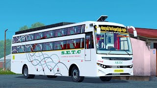 SETC Tamilnadu Sleeper Bus Driving on Village Road  Ets2 gameplay [upl. by Ban]