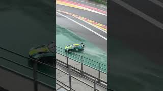 Big Crash 24h Spa 2024 Testday Aston Martin Comtoyou crash spa 24hours 24h gt3 rain [upl. by Piscatelli]