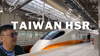 FIRST BULLET TRAIN RIDE  Taiwan HSR 🇹🇼  Taoyuan  Taichung  Taipei Main Station [upl. by Cattan457]