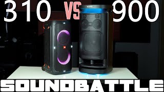 SONY SRS xv900 vs JBL Partybox 310  Binaural sound sample [upl. by Schnell]