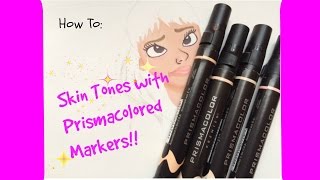 How to Color Skin Tones using Prisma Markers l Beautyofoblivionart [upl. by Margit]