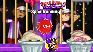 Papa Louie 3 When Sundaes Attack Speedrun Attempts Live Stream [upl. by Lebasy]