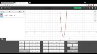 Using a graphing calculator to find the vertex and x intercepts of a parabola [upl. by Pul]