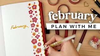 PLAN WITH ME  February 2024 Bullet Journal Setup [upl. by Schenck274]