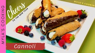 New Years Special Cannoli  Quick Dessert One minute recipe I Italian Dessert  Mylas Cooking [upl. by Eelyac574]