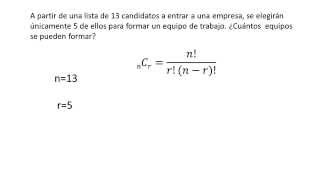 Ejemplo 1 Permutaciones y Combinaciones [upl. by Yentrok642]