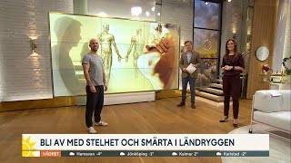 Naprapatens övningar för ländryggen – blir av med stelhet och smärta  Nyhetsmorgon TV4 [upl. by Amees]