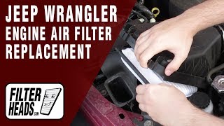 How to Replace Engine Air Filter 2012 Jeep Wrangler V6 36L [upl. by Paresh]