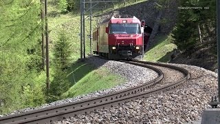 Rhätische Bahn RhBAlbulabahn zwischen Bergün und Preda [upl. by Eidnil]